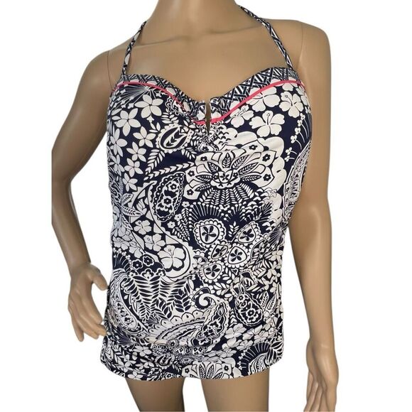 Tommy Bahama Hawaiian Print Floral Halter Style Bathing Suit Top - Picture 1 of 7